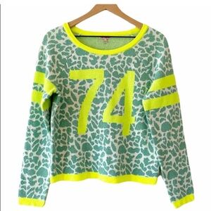 JUICY COUTURE Retro neon leopard print sweater